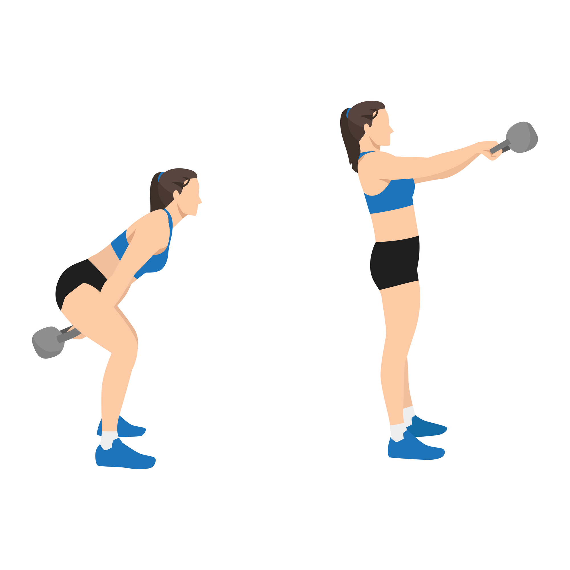 Kettlebell zamah – tabata trening