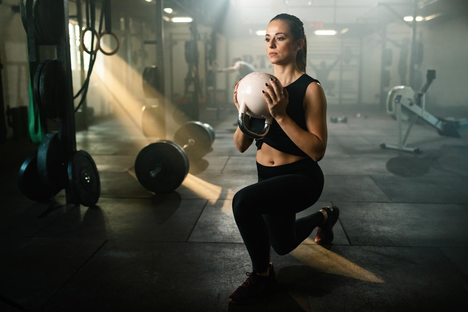 Počep s kettlebell utežmi