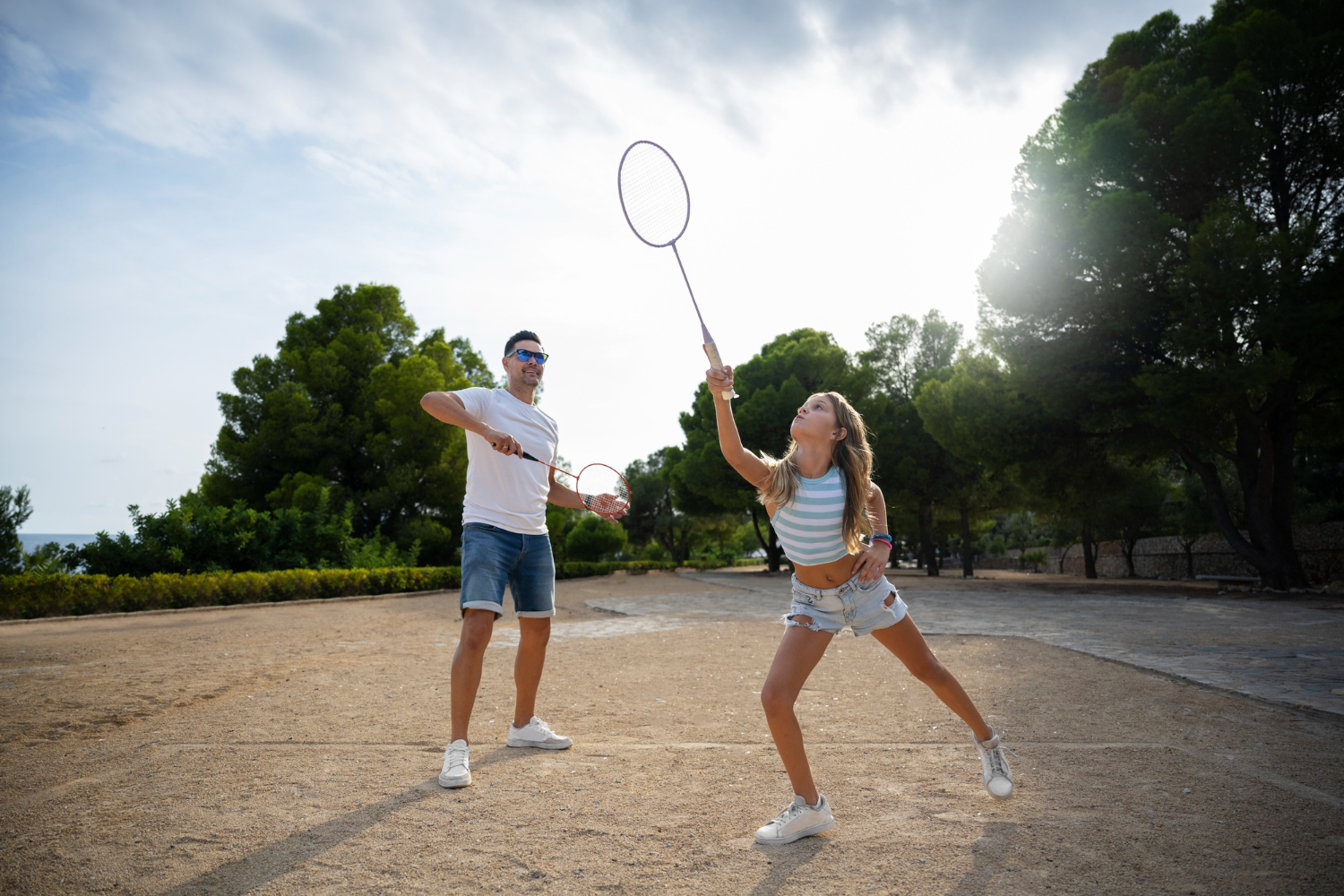 Badminton za celo družino.
