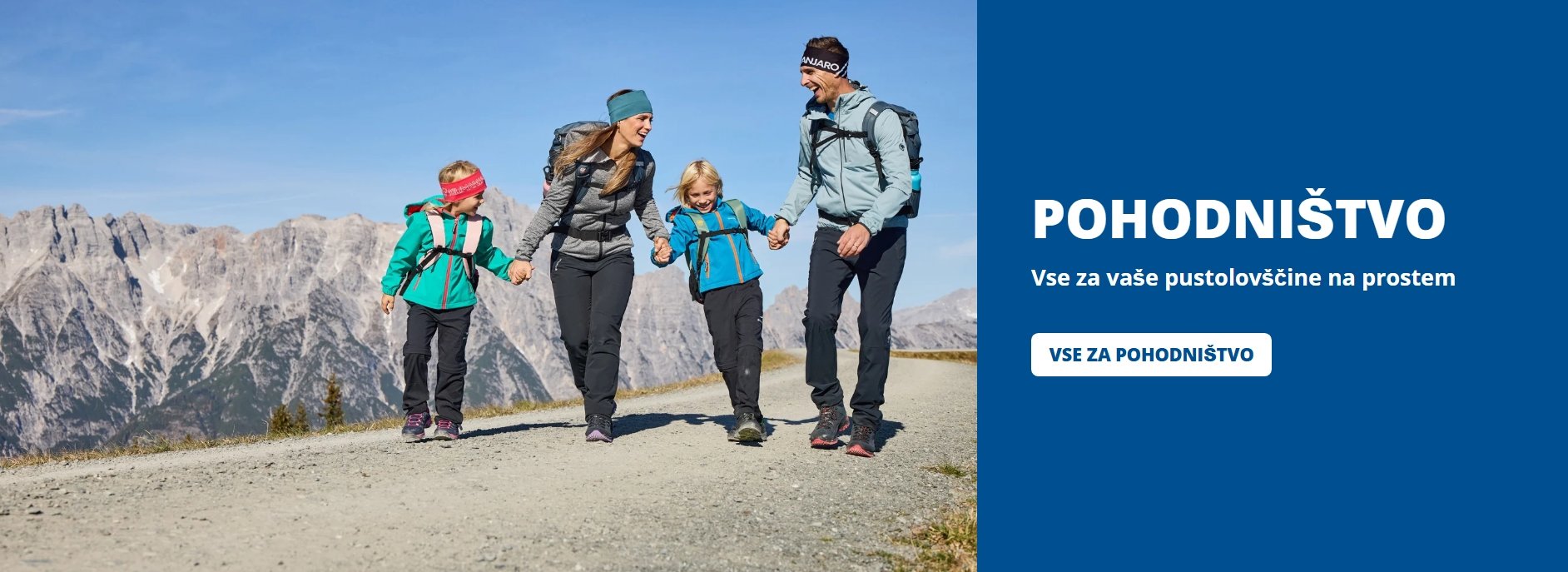 Ponudba za pohodništvo v Hervis Slovenija.
