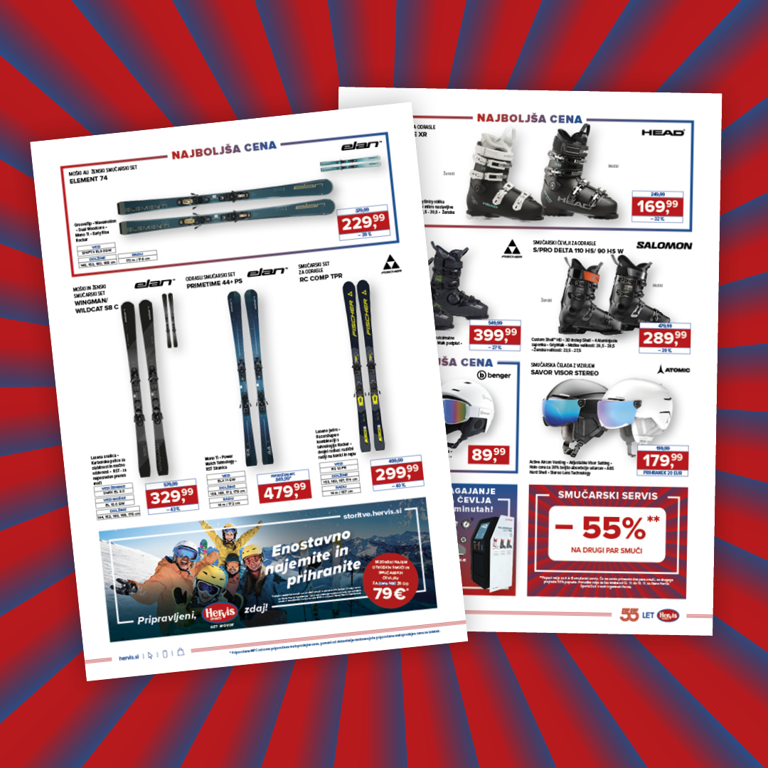 Znižana zimska oprema v letaku